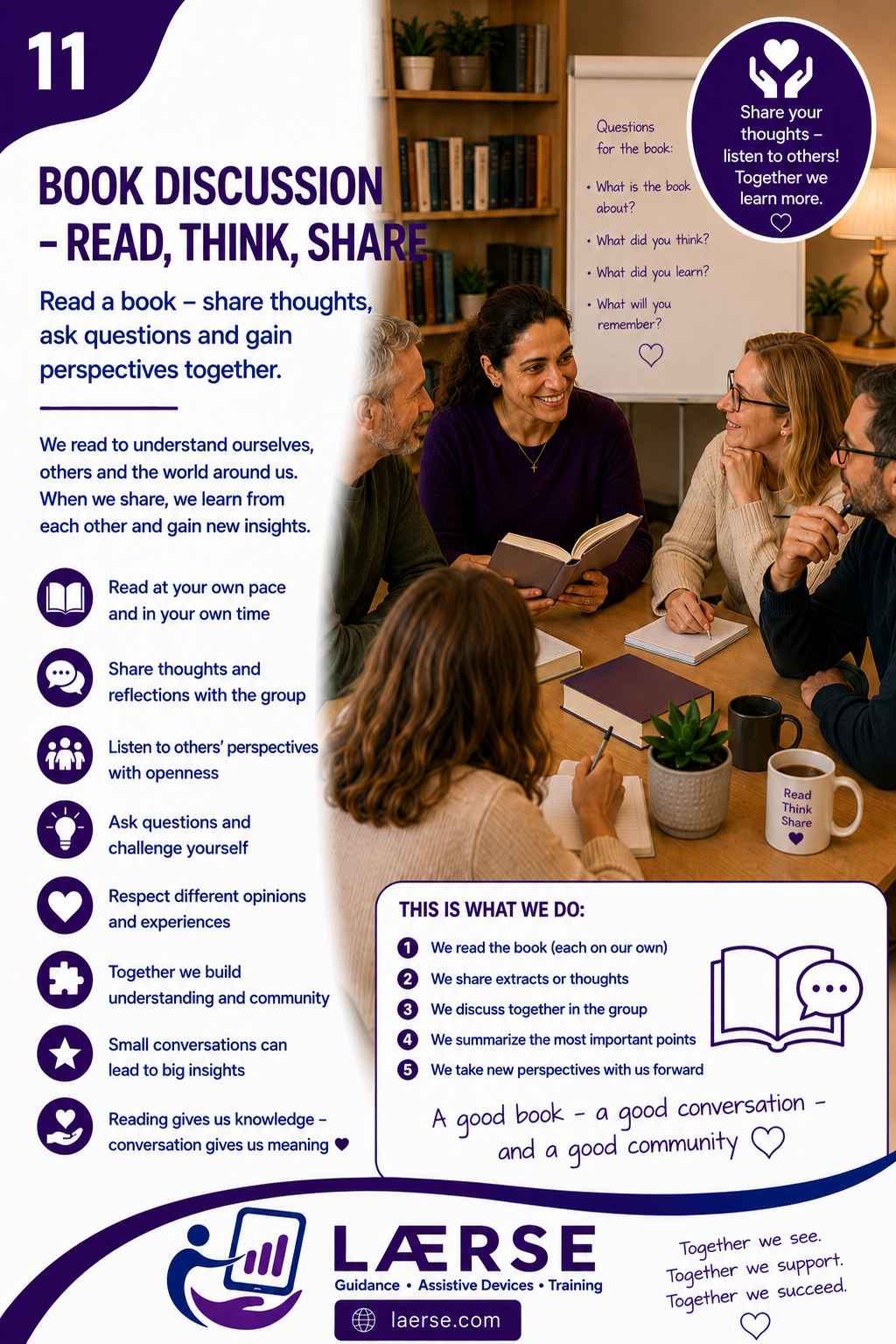 Book discussion – read, think, share